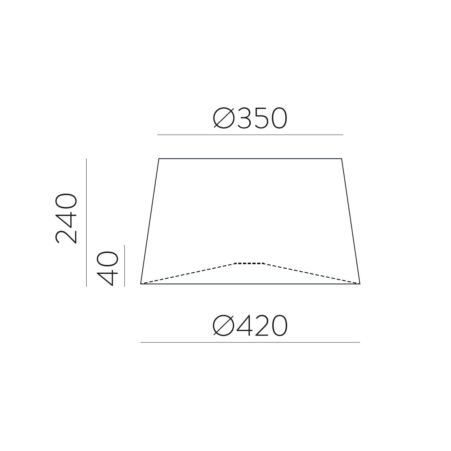 Abajur 0010 (Cônico) 42cm