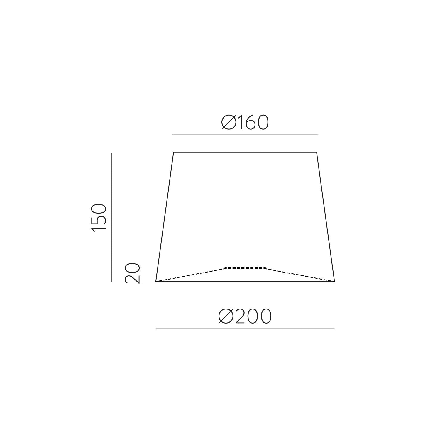 Abajur 0014 (Cônico) 20cm