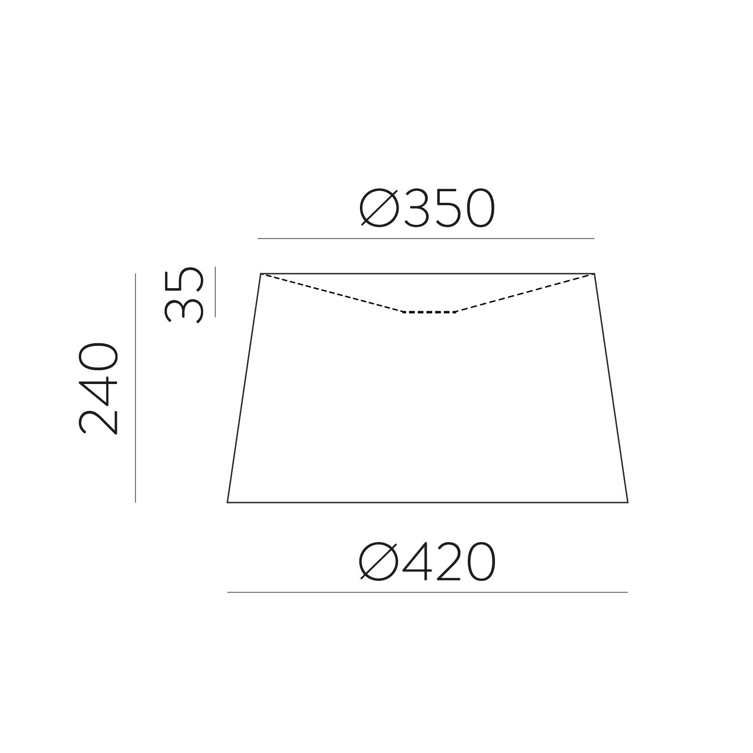 Abajur 0023 (Cônico) 42cm
