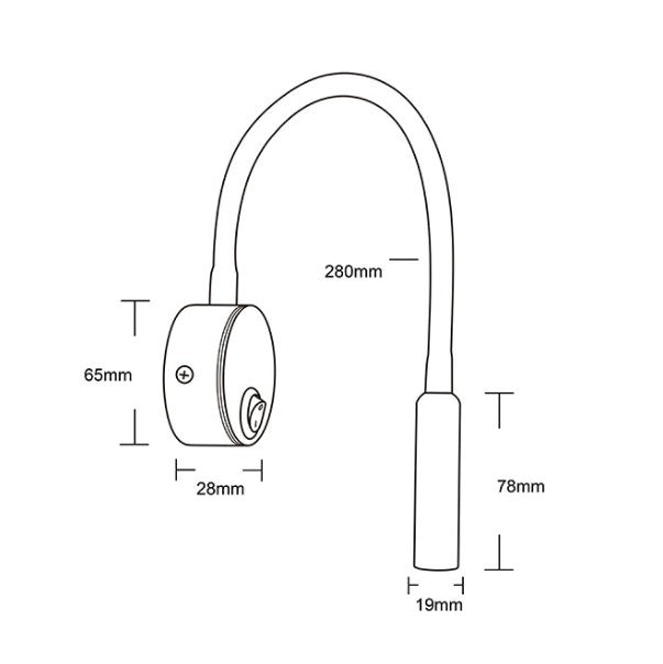 Madrazo Aplique de Parede Direcionável Luz de Leitura