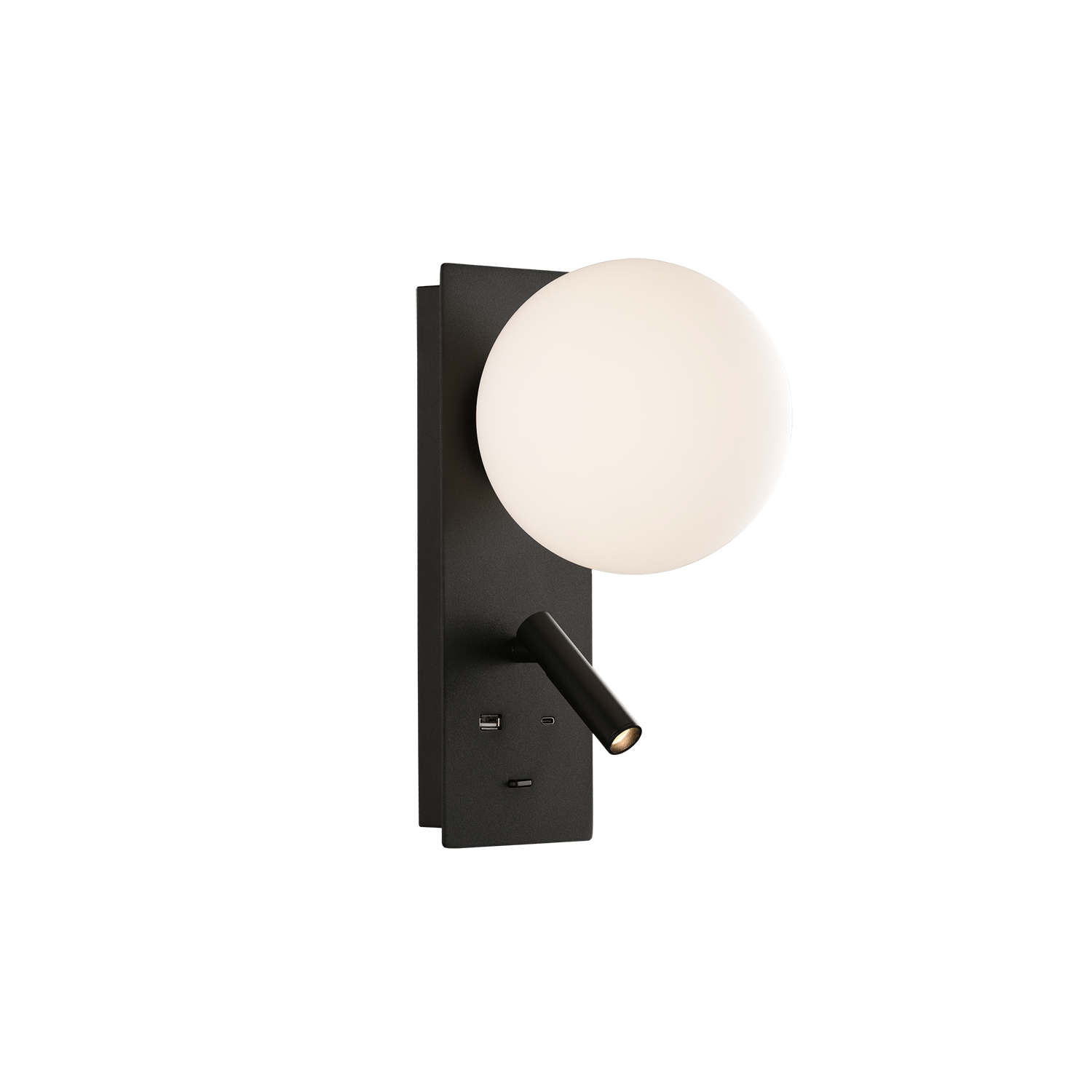 Kin Aplique de Parede Direcionável Luz de Leitura com porta USB