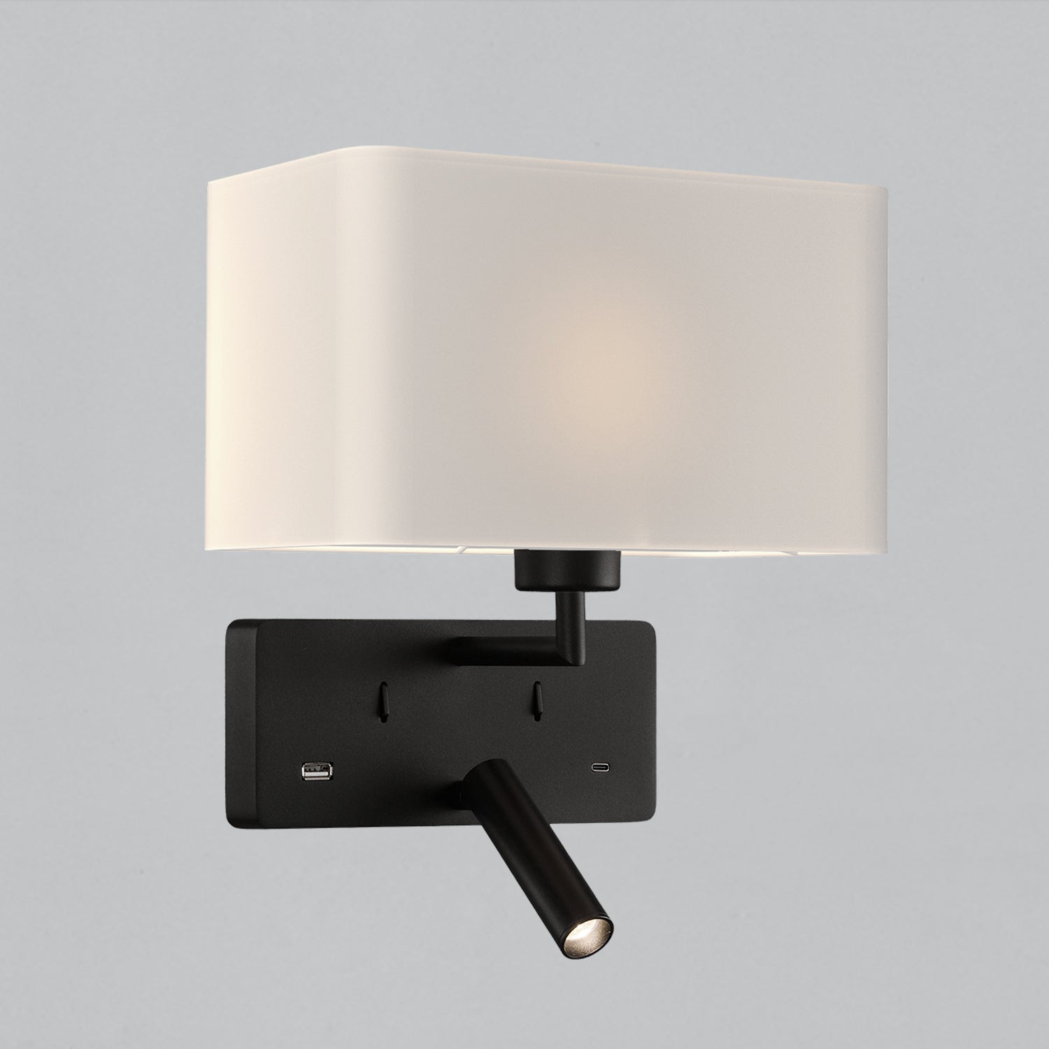 Romeo Aplique de Parede de Leitura Direcionável e porta USB