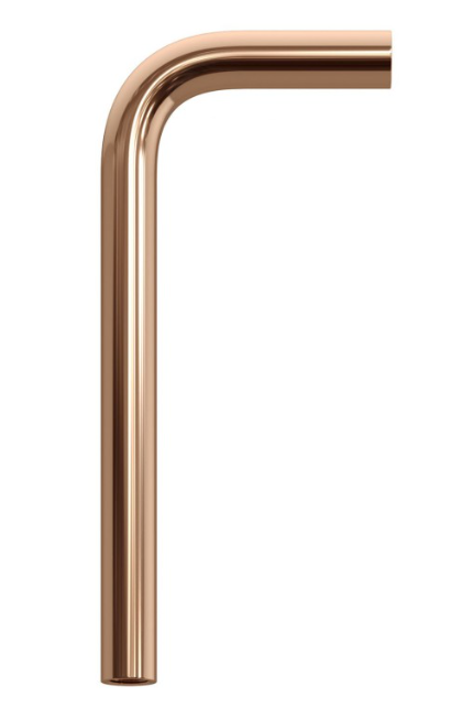 Metal bent 14 cm extension pipe