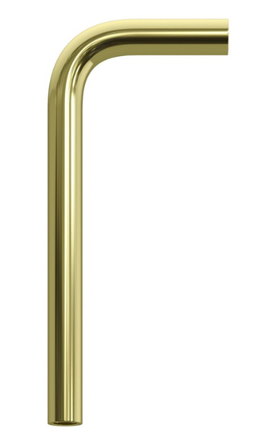 Metal bent 14 cm extension pipe