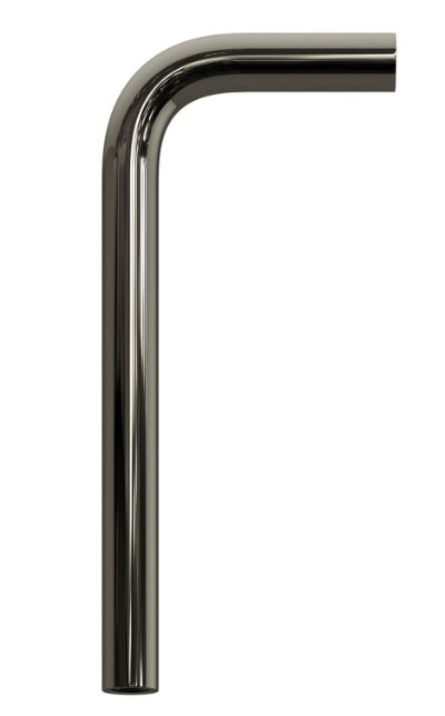 Metal bent 14 cm extension pipe