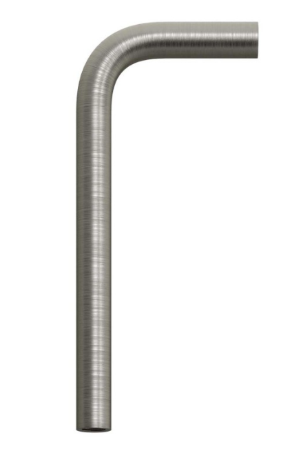 Metal bent 14 cm extension pipe