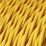 Cabo elétrico torcido com seda artificial aplicada tecido de cor sólida TM10 Amarelo
