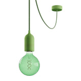 EIVA PASTEL Outdoor pendant lamp with 5 mt  textile cable decentralizer  ceiling rose and lamp holder IP65 water resistant
