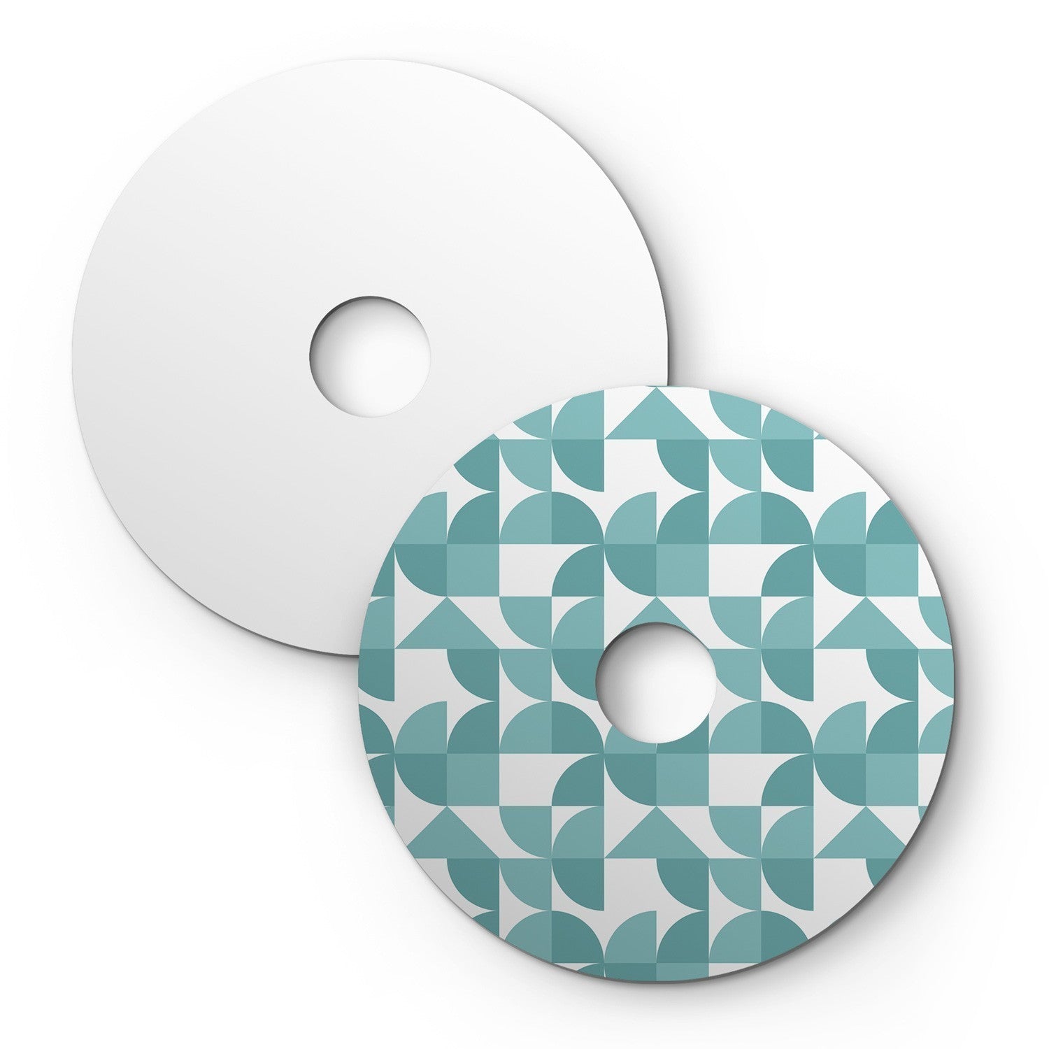 Mini abajur plano Ellepì com desenhos geométricos 'Caleidoscópio', 24 cm de diâmetro - Fabricado na Itália