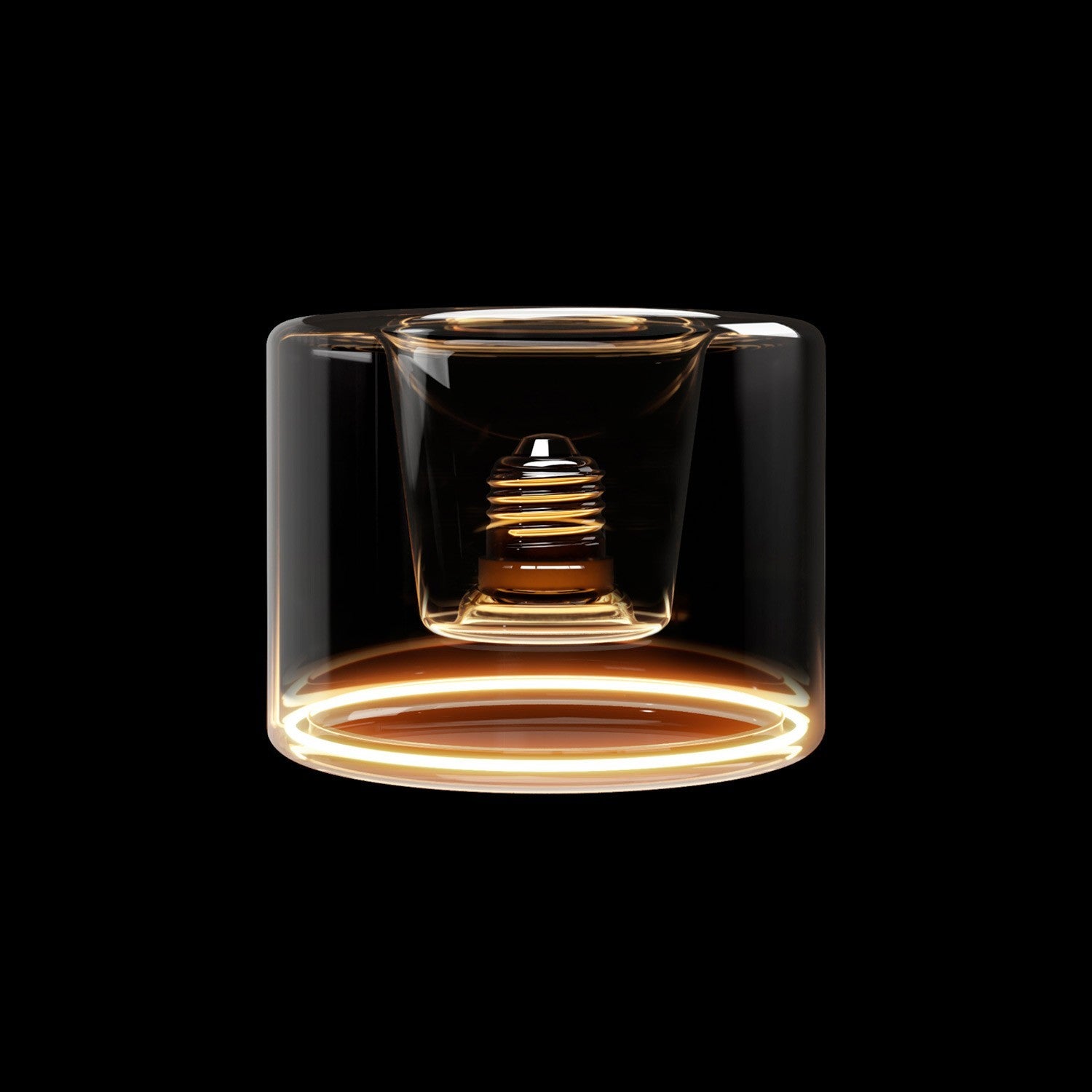 Lâmpada LED Transparente Linha Fantasma Donut Embutido 120x90 6W 500Lm E27 2200K Regulável - G03