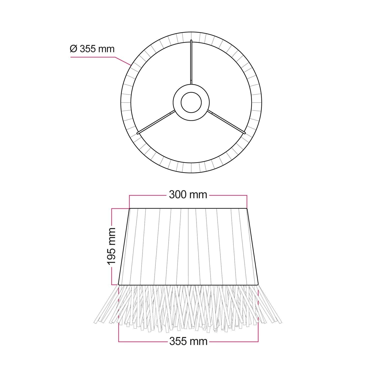 Abajur de ráfia Honolulu