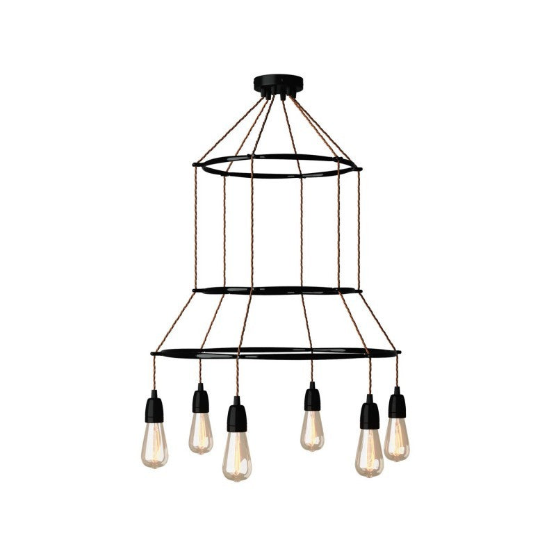 Lâmpada Edison ST64 de 3 gaiolas de 6 quedas
