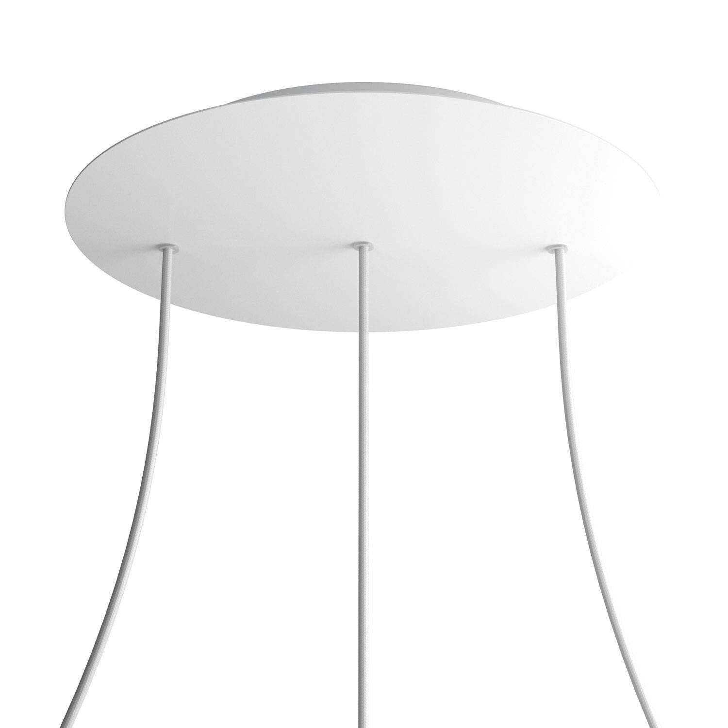 Round XXL Rose-One 3 in-line holes ceiling rose kit, 400 mm Cover