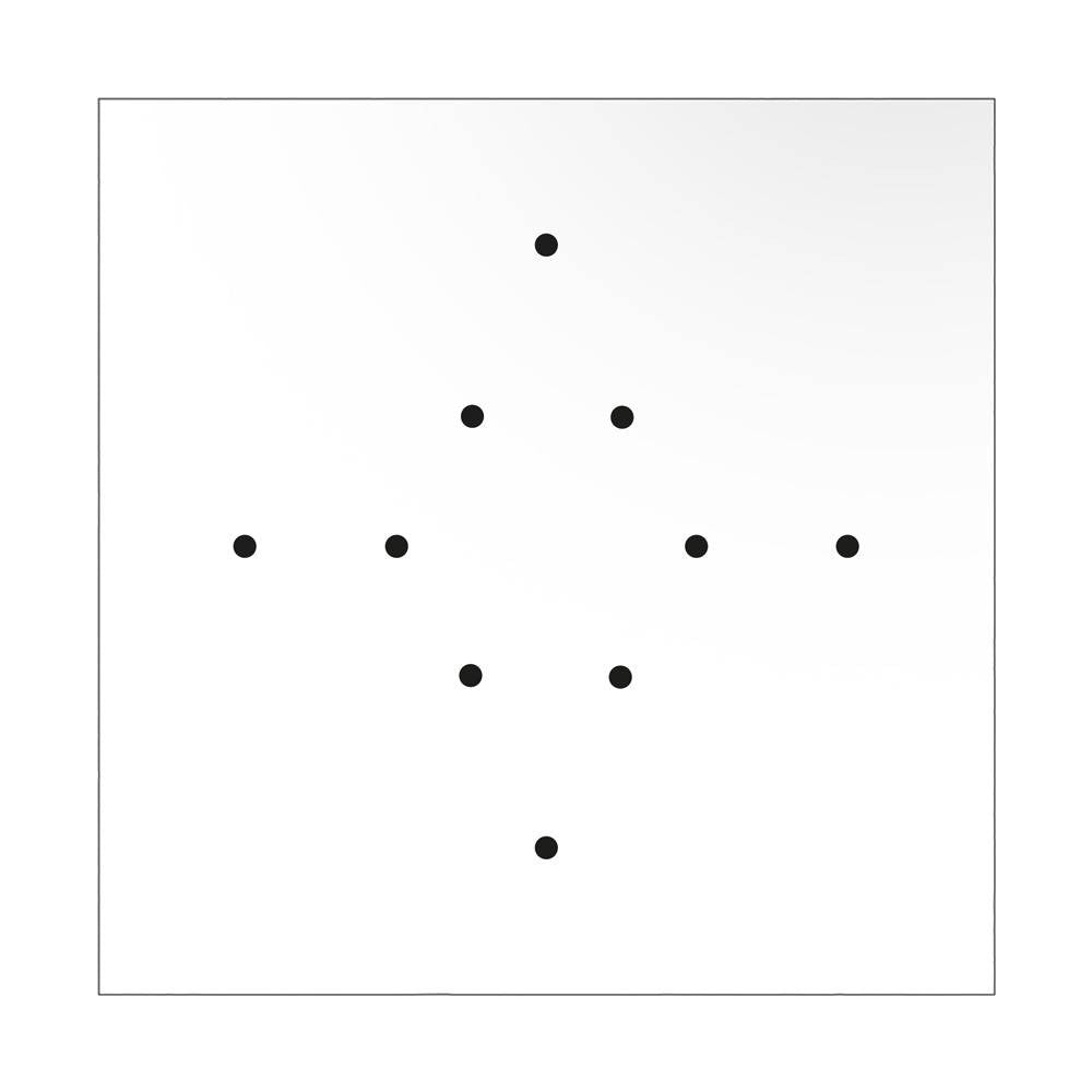 Square XXL Rose-One 10-hole ceiling rose kit 400 mm Cover