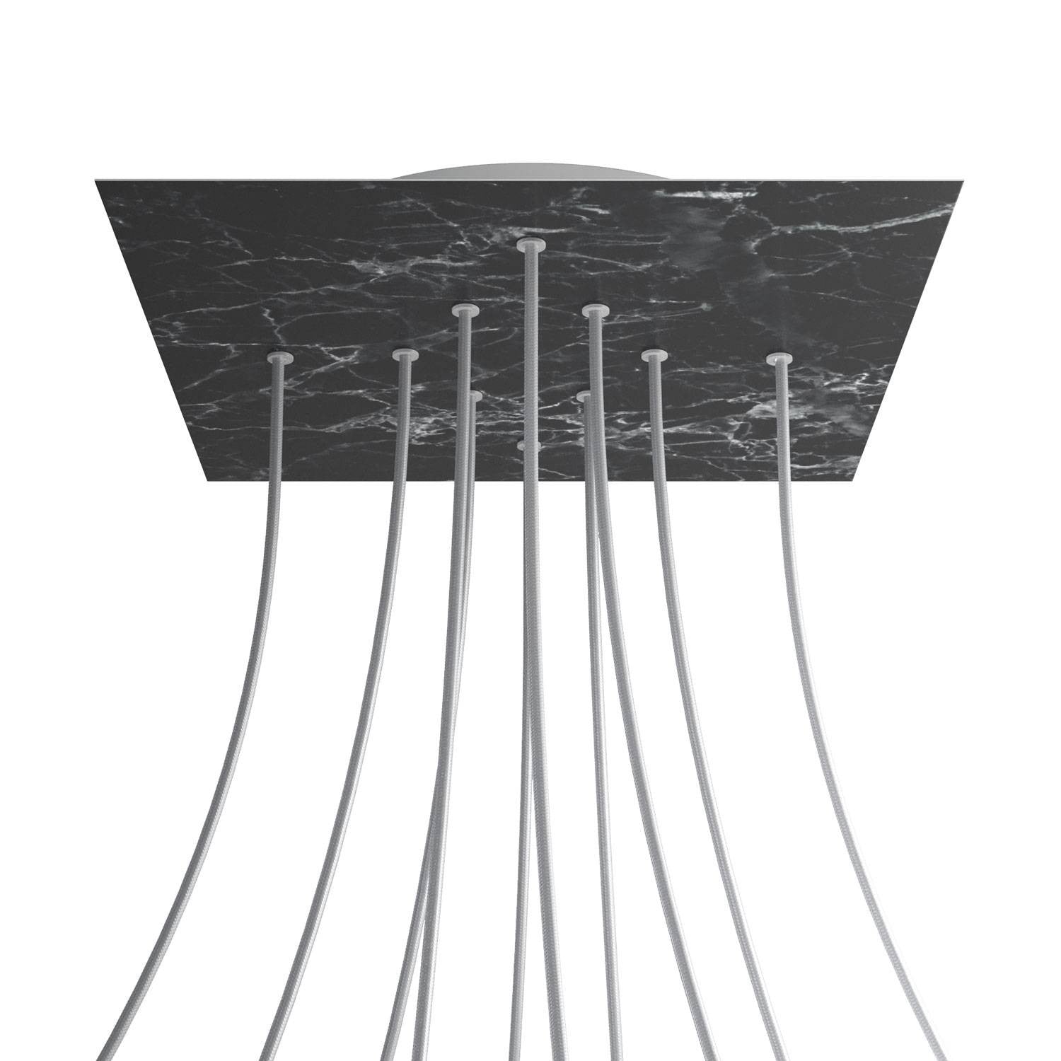 Square XXL Rose-One 10-hole ceiling rose kit, 400 mm Cover