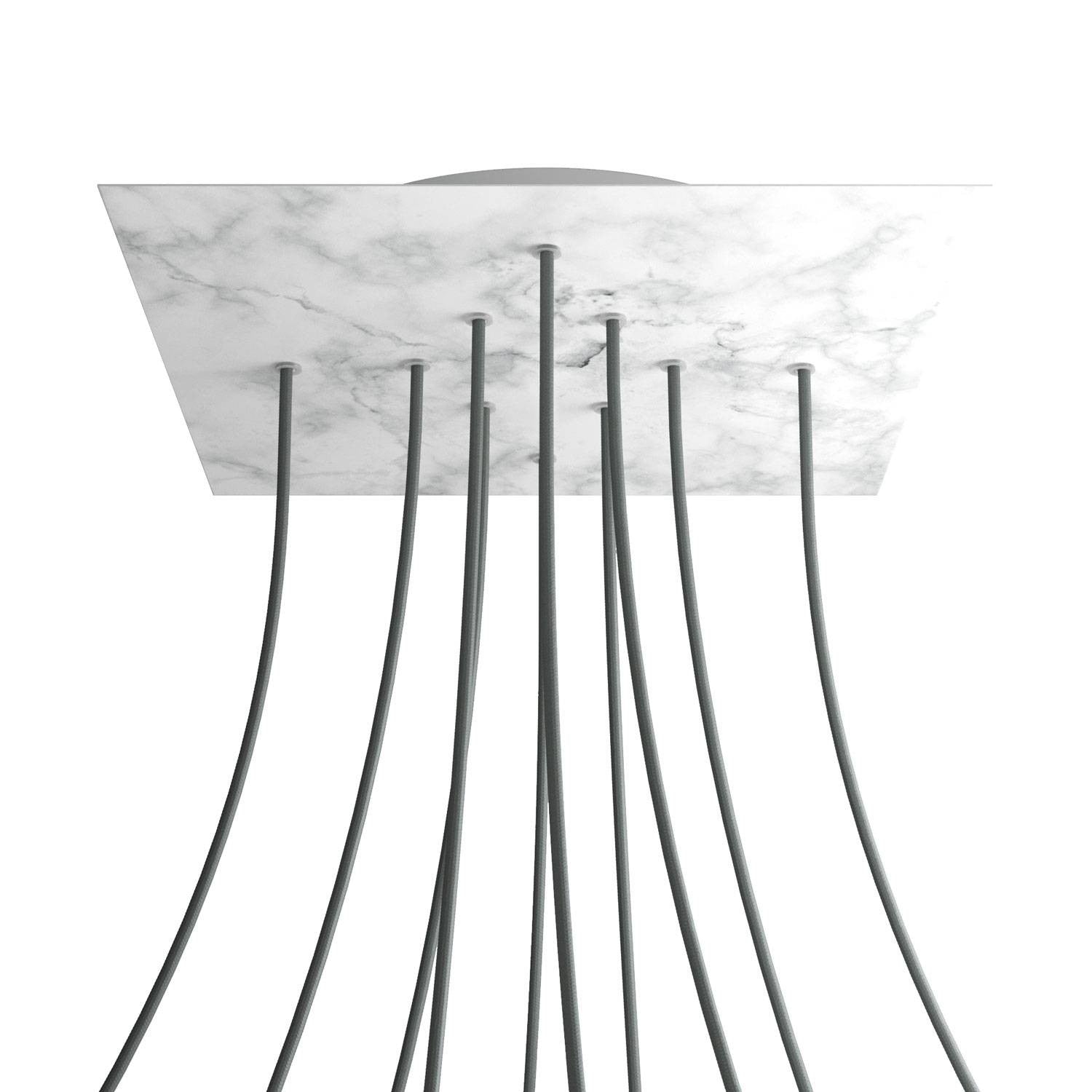 Square XXL Rose-One 10-hole ceiling rose kit, 400 mm Cover