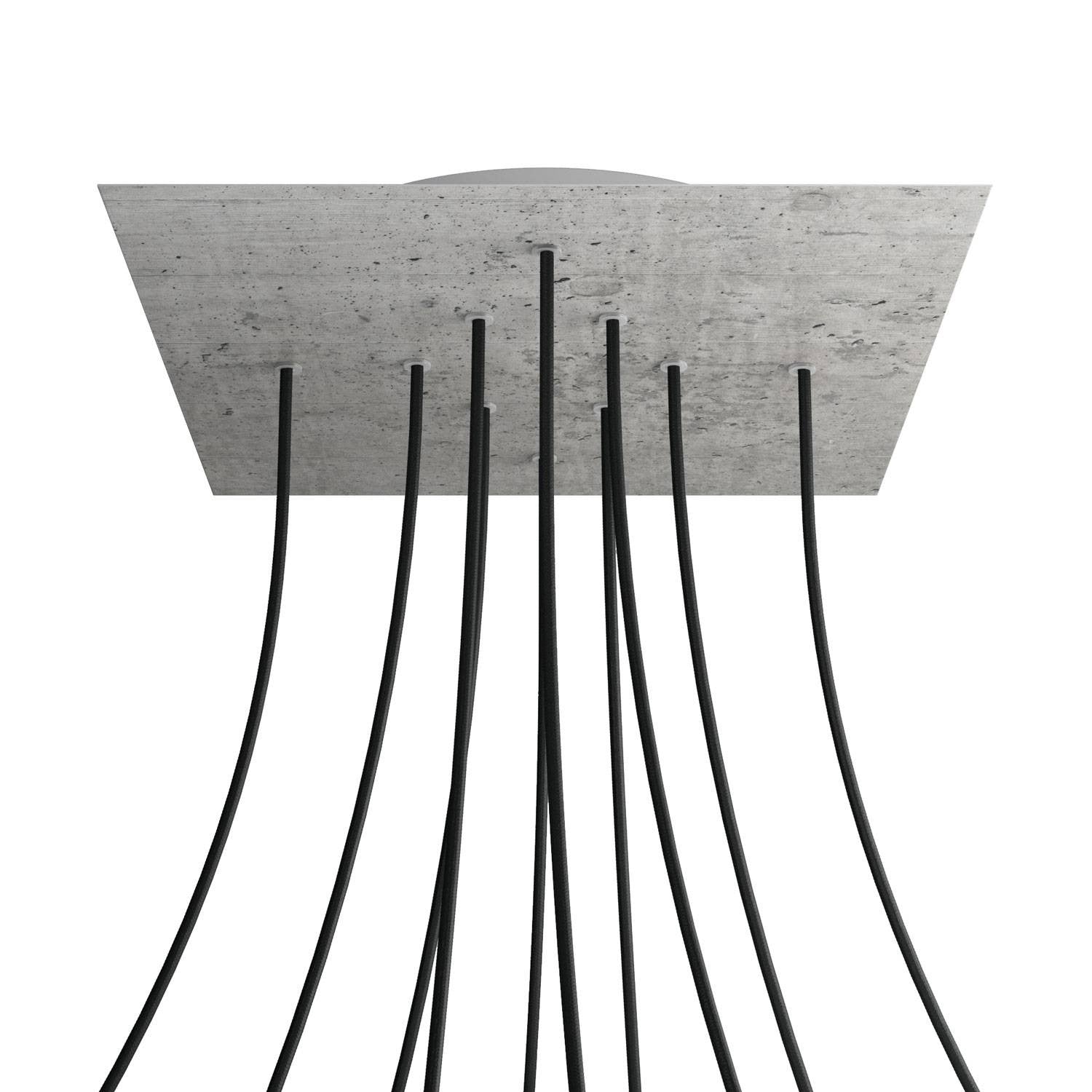 Square XXL Rose-One 10-hole ceiling rose kit, 400 mm Cover