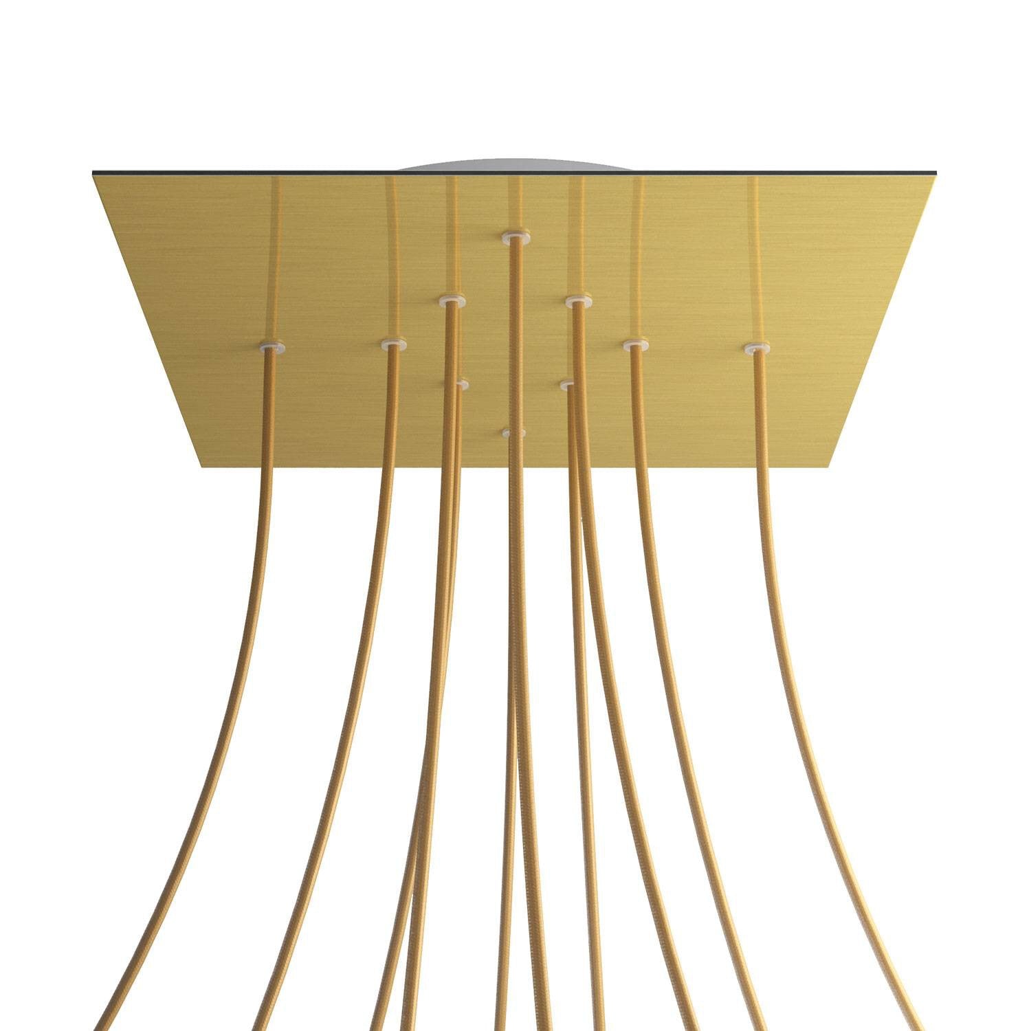 Square XXL Rose-One 10-hole ceiling rose kit, 400 mm Cover