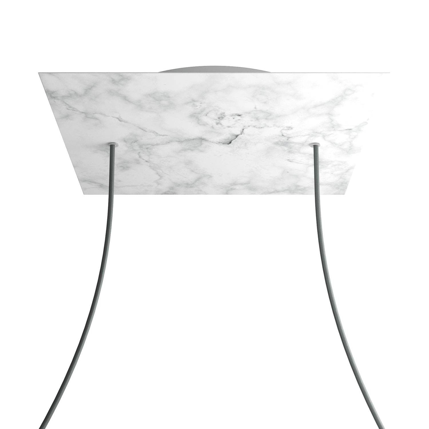 Square XXL Rose-One 2-hole ceiling rose kit, 400 mm Cover