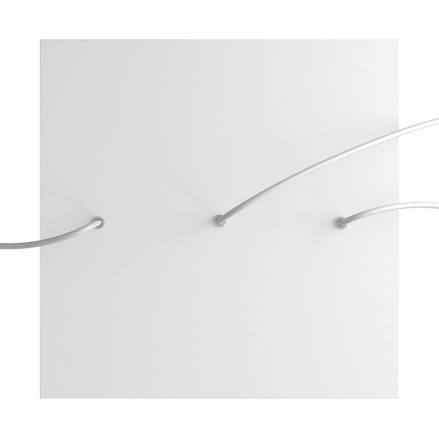 Square XXL Rose-One 3 in-line holes ceiling rose kit 400 mm Cover