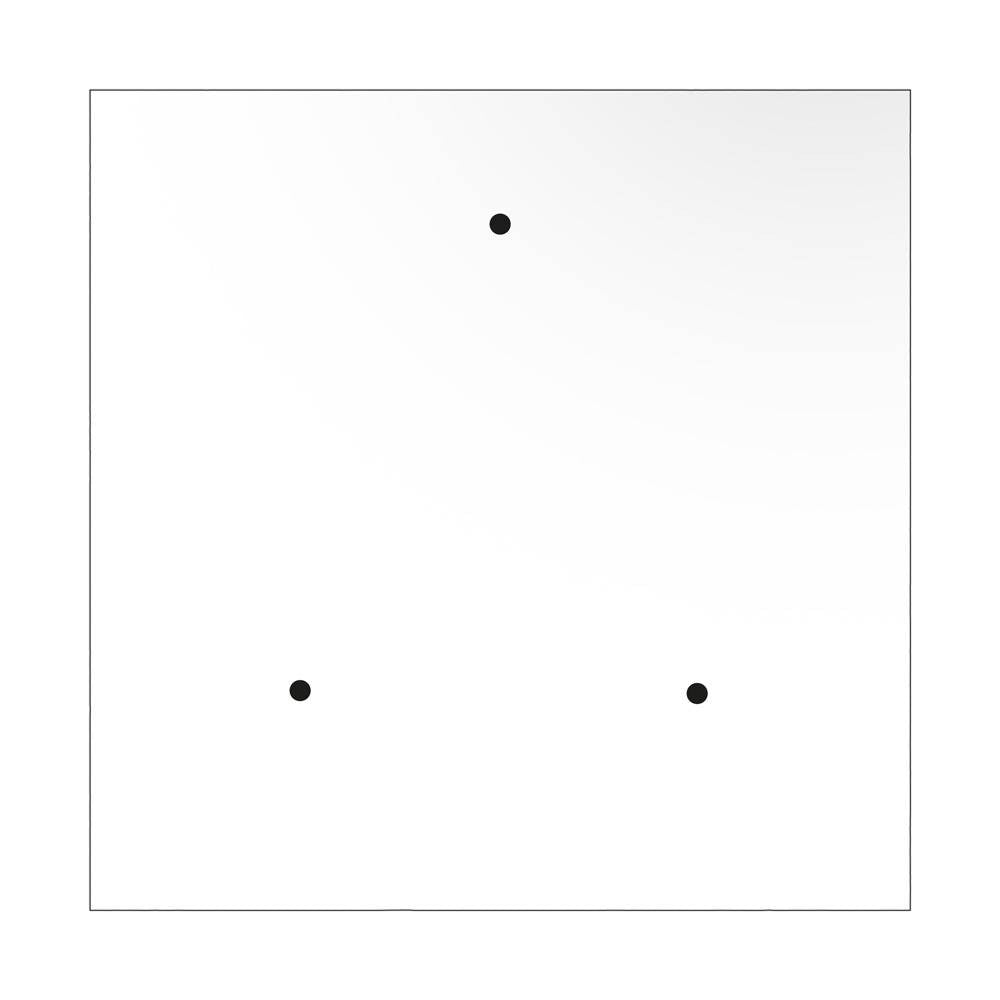 Square XXL Rose-One 3-hole ceiling rose kit 400 mm Cover