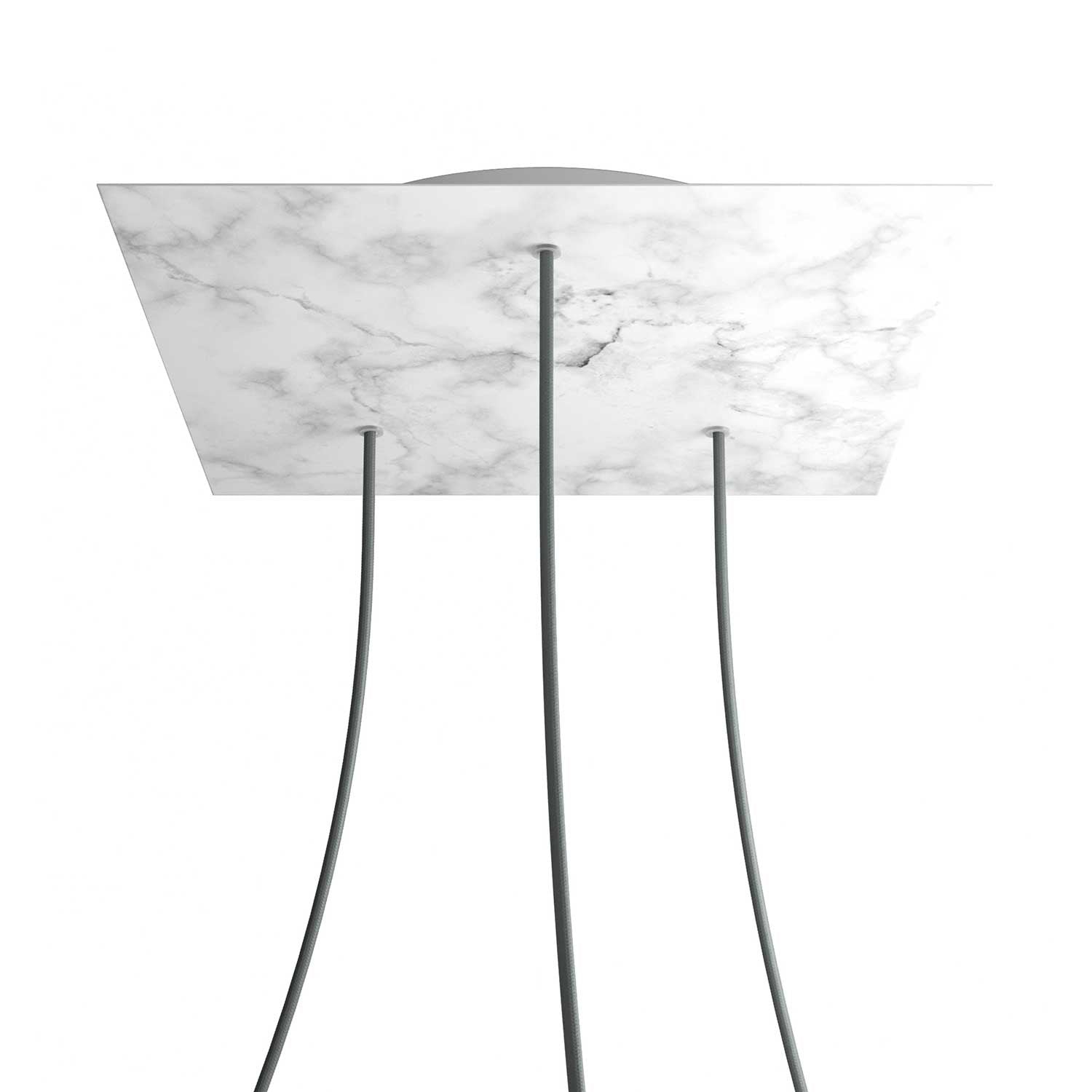 Square XXL Rose-One 3-hole ceiling rose kit, 400 mm Cover