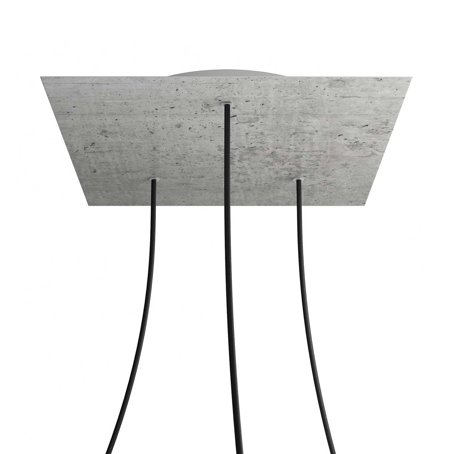 Square XXL Rose-One 3-hole ceiling rose kit, 400 mm Cover