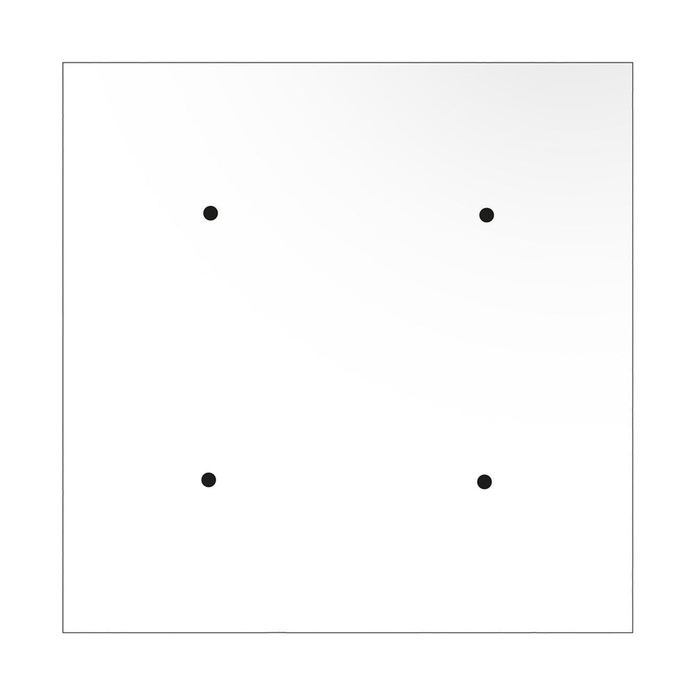 Square XXL Rose-One 4-hole ceiling rose kit 400 mm Cover