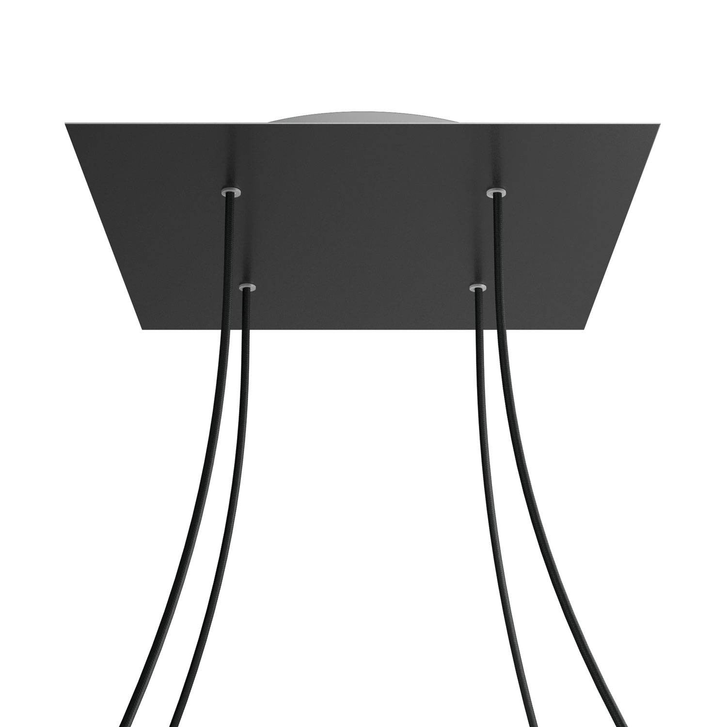 Square XXL Rose-One 4-hole ceiling rose kit, 400 mm Cover