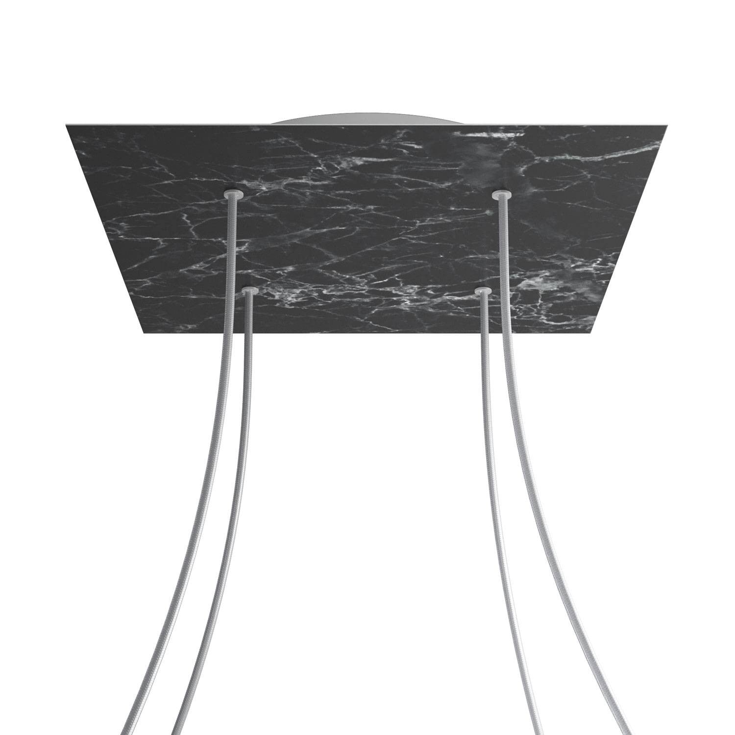 Square XXL Rose-One 4-hole ceiling rose kit, 400 mm Cover