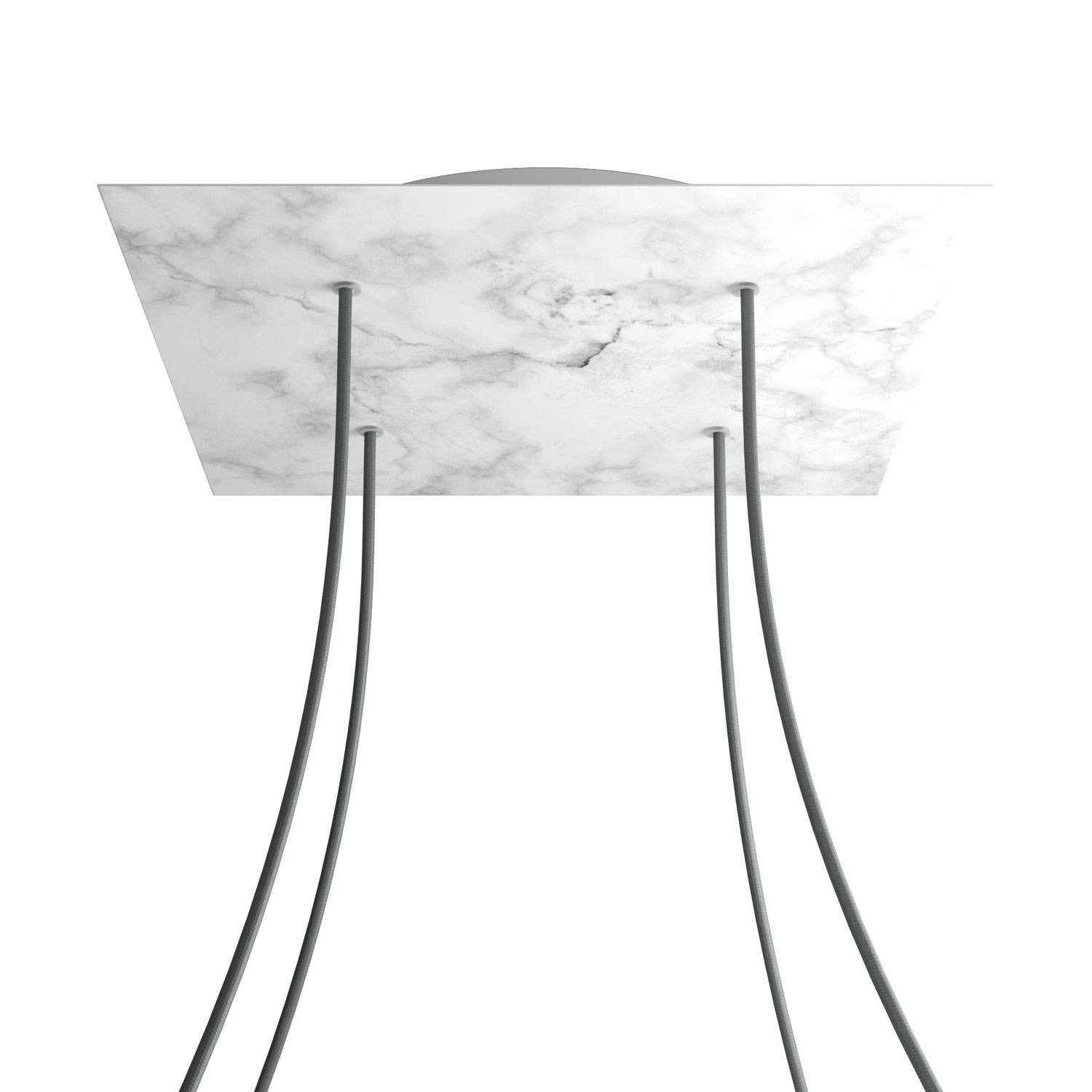 Square XXL Rose-One 4-hole ceiling rose kit, 400 mm Cover