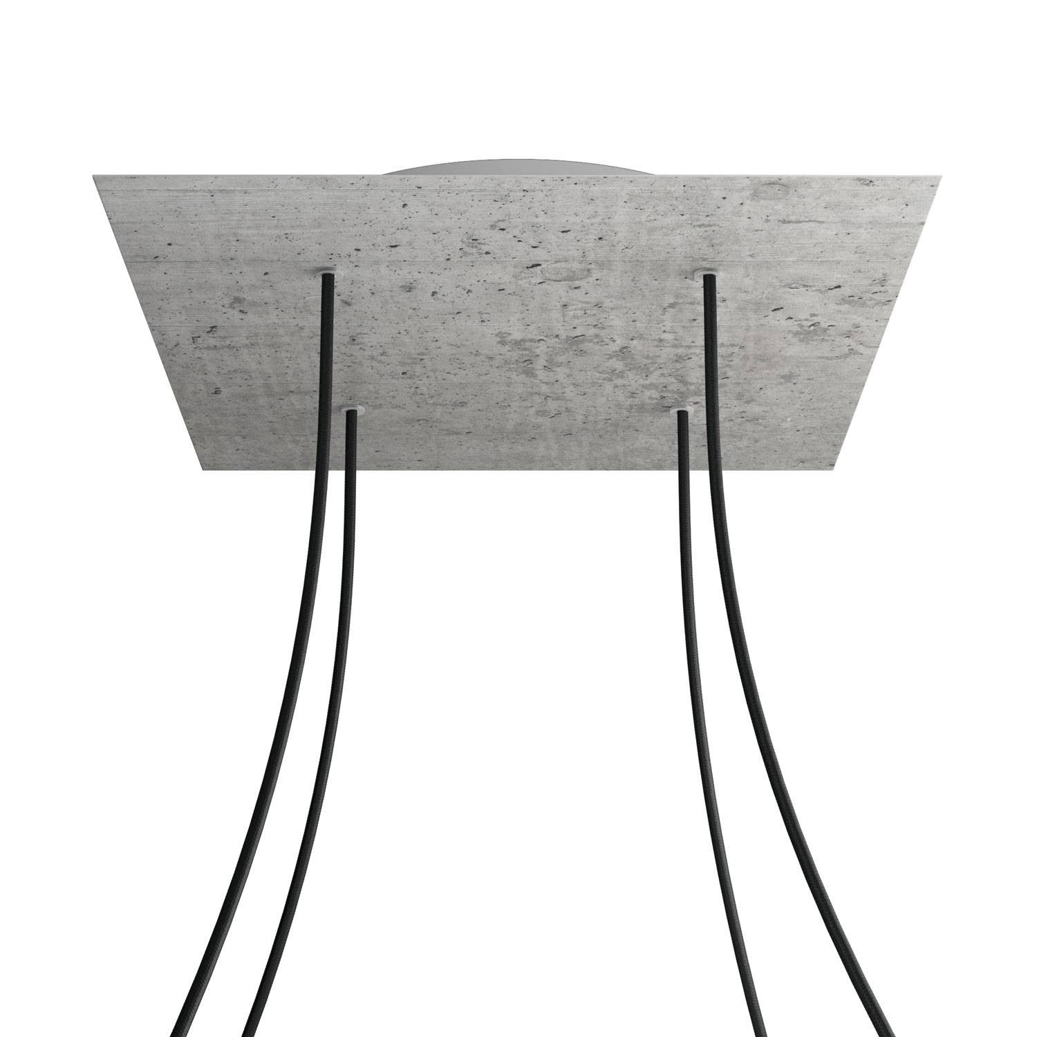 Square XXL Rose-One 4-hole ceiling rose kit, 400 mm Cover