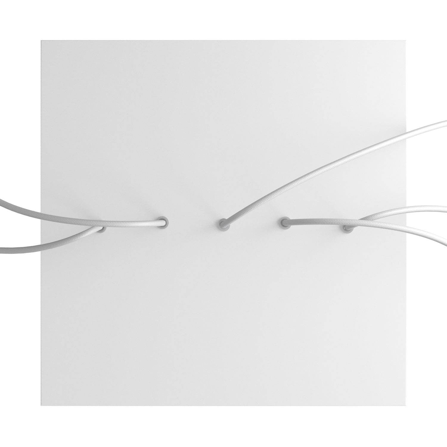 Square XXL Rose-One 5 in-line holes ceiling rose kit 400 mm Cover