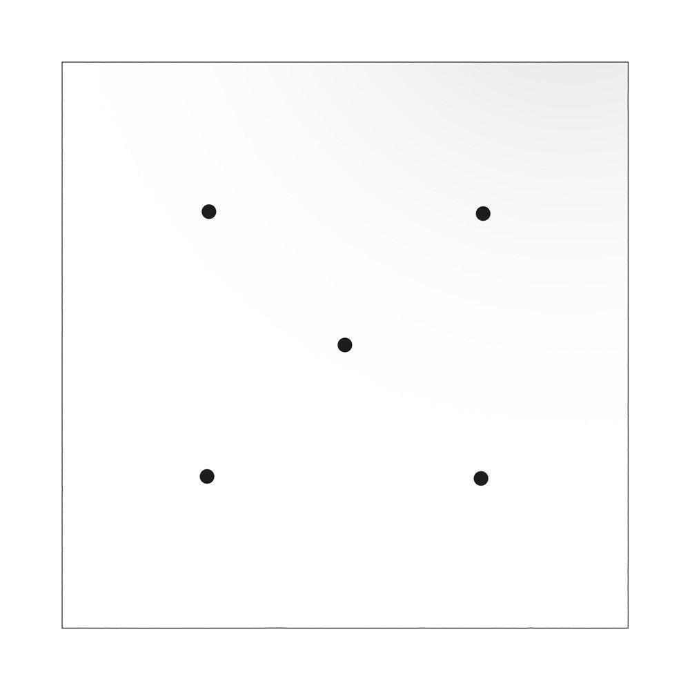 Square XXL Rose-One 5-hole ceiling rose kit 400 mm Cover