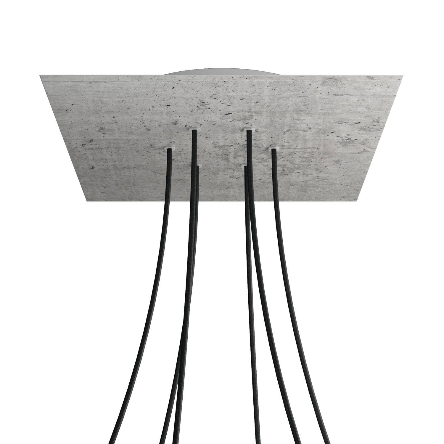 Square XXL Rose-One 6-hole ceiling rose kit, 400 mm Cover