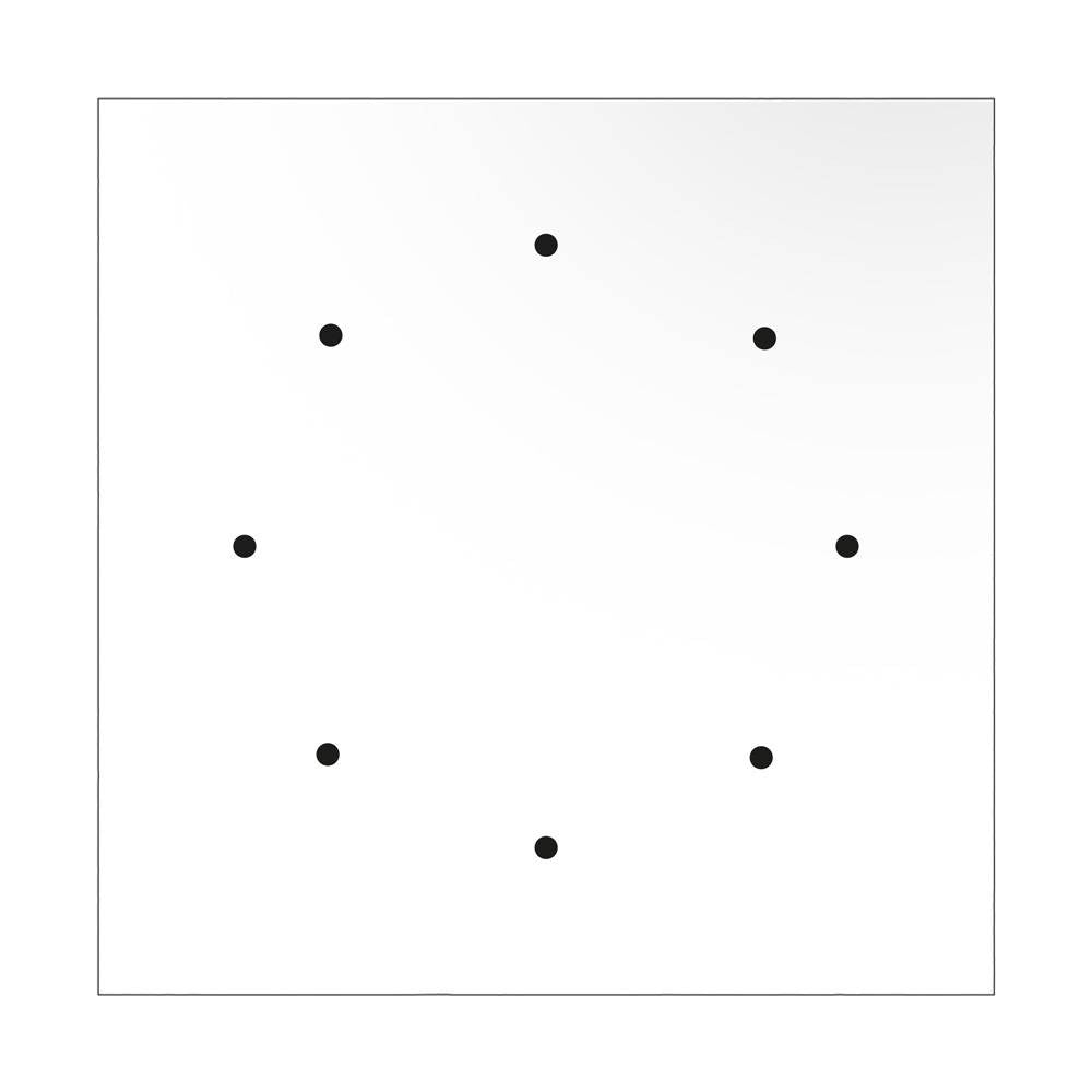 Square XXL Rose-One 8-hole ceiling rose kit 400 mm Cover
