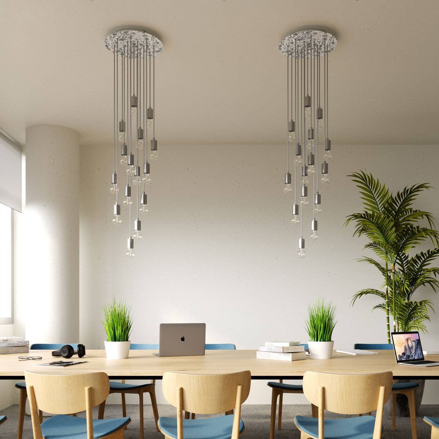 Round XXL Rose-One 15-hole ceiling rose kit 400 mm Cover