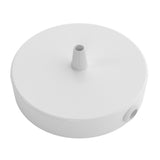 SMART cylindrical metal 1 central hole + 2 side holes ceiling rose kit - compatible with voice assistants