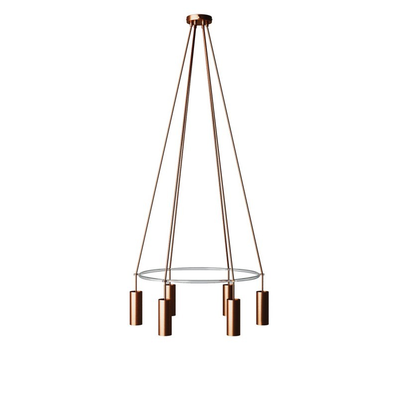 Candeeiro Gaiola Tub-E14 de 6 suspensões