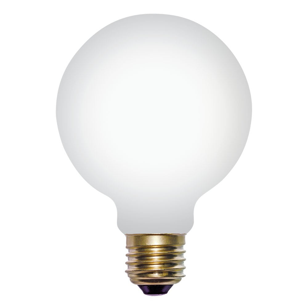 LED porcelain Light Bulb G95 6W E27 Dimmerabile 2700K