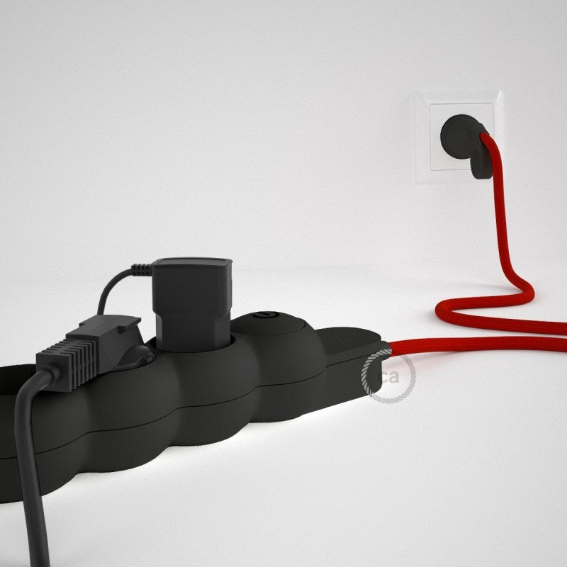 Filtro de linha com cabo elétrico RM09 e plugue Schuko com anel