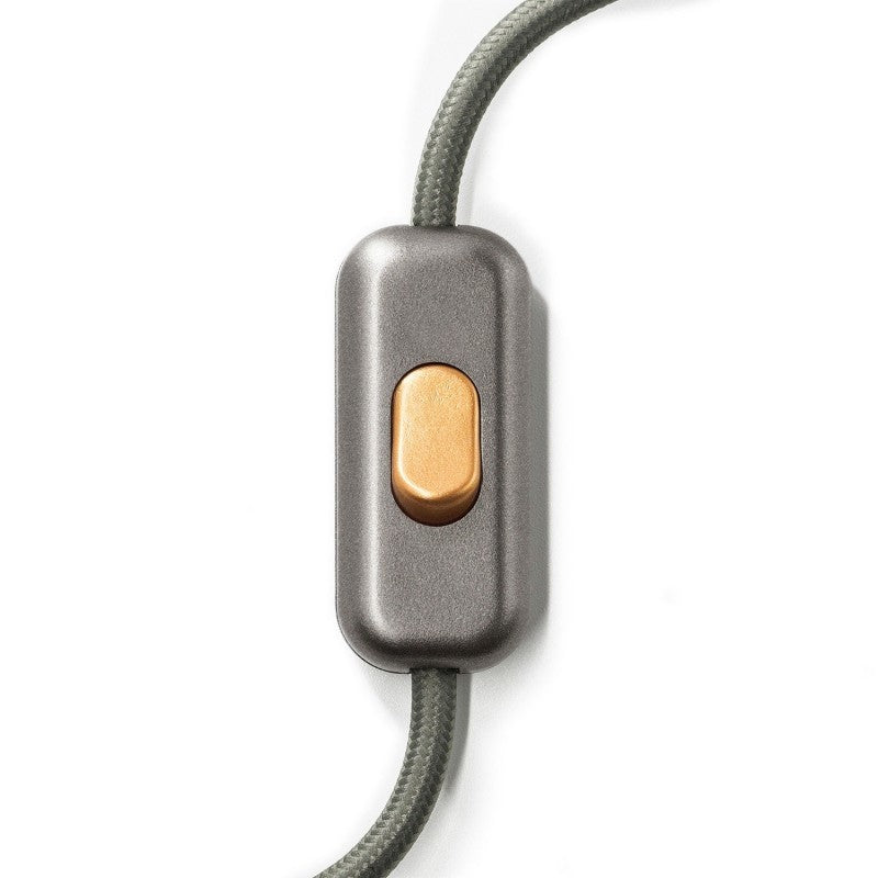 Interruptor unipolar em linha Creative Switch Brushed Titanium