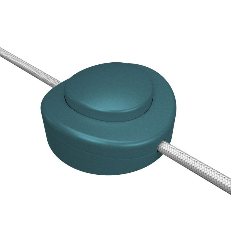 Interruptor de pé unipolar em linha Creative Switch azul petróleo