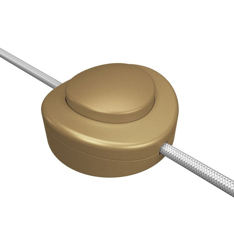 Interruptor de pé unipolar em linha Creative Switch bronze acetinado