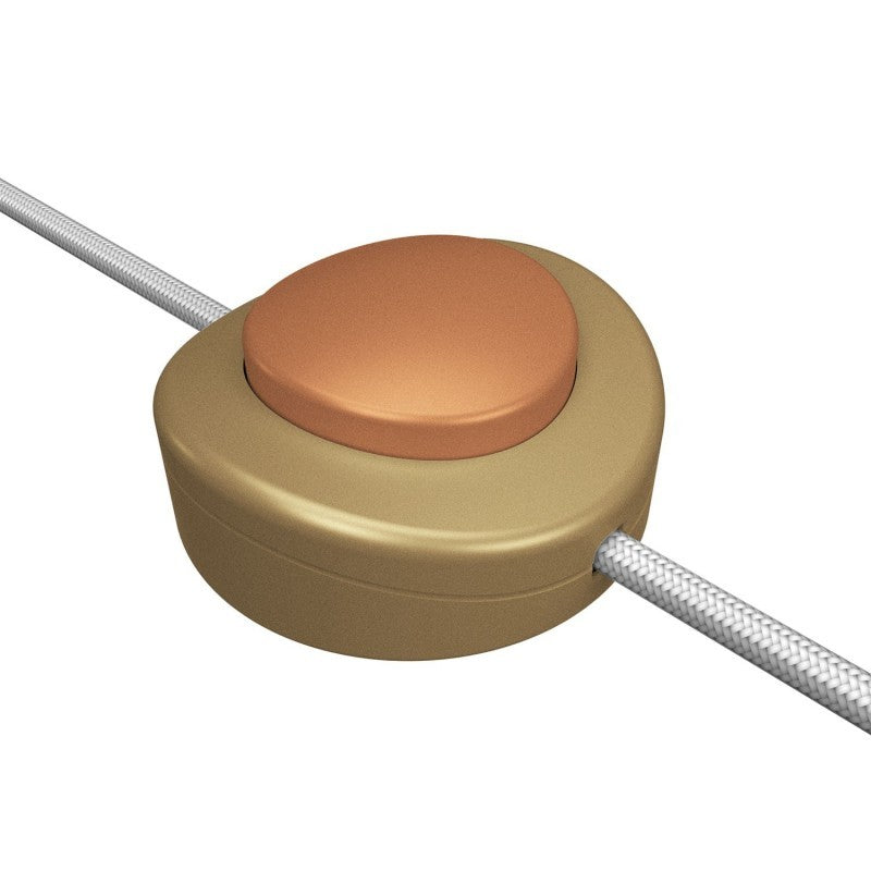 Interruptor de pé unipolar em linha Creative Switch bronze acetinado
