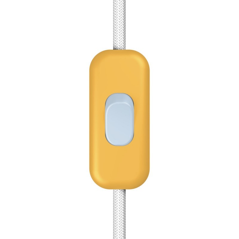 Interruptor unipolar em linha Creative Switch amarelo mostarda