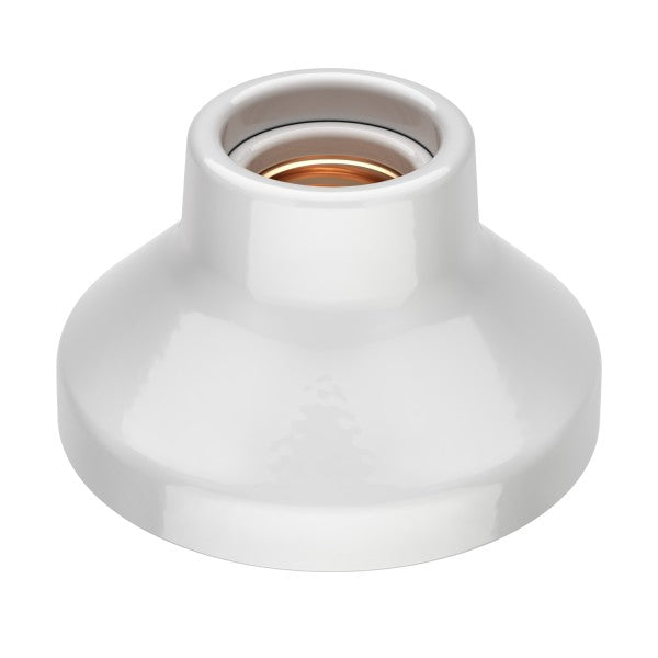CASQUILHO CERÂMICO DE PAREDE OU TECTO Branco-componentes-Light & Store-Light & Store