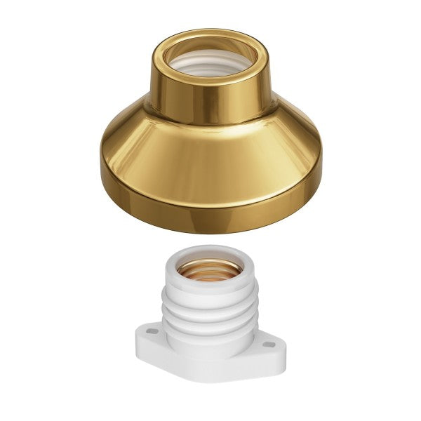 CASQUILHO CERÂMICO DE PAREDE OU TECTO Dourado