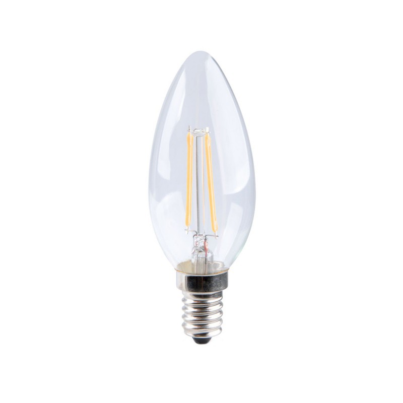 Lâmpada LED Oliva Transparent 6W E14 2700K