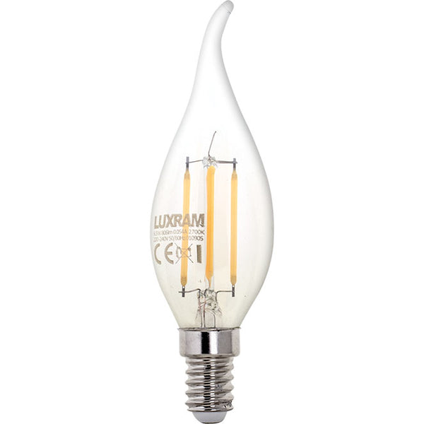 Lâmpada E14 (fino) Vela Bico CLASSIC LED 6.5W 2700K 806lm Transparente